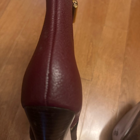 Stuart Weitzman woman’s booties size 8 brown/oxblood coneheel half leather/suede - Picture 9 of 9